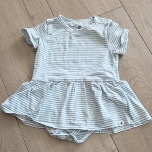 Striped Blue Kids One Piece Bodysuit